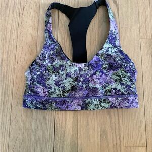 lululemon athletica Purple and Black Patterned Sports Bra